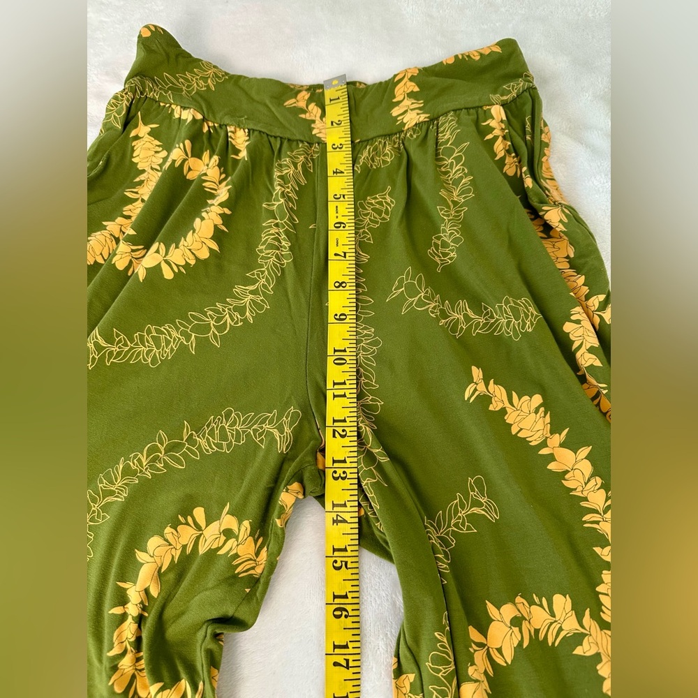 Fighting Eel Green And Yellow Patterned Pants - image 5